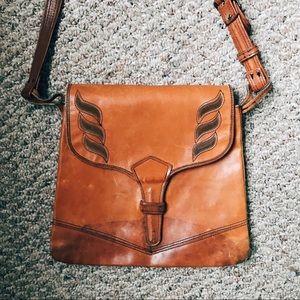 FRYE leather saddle bag